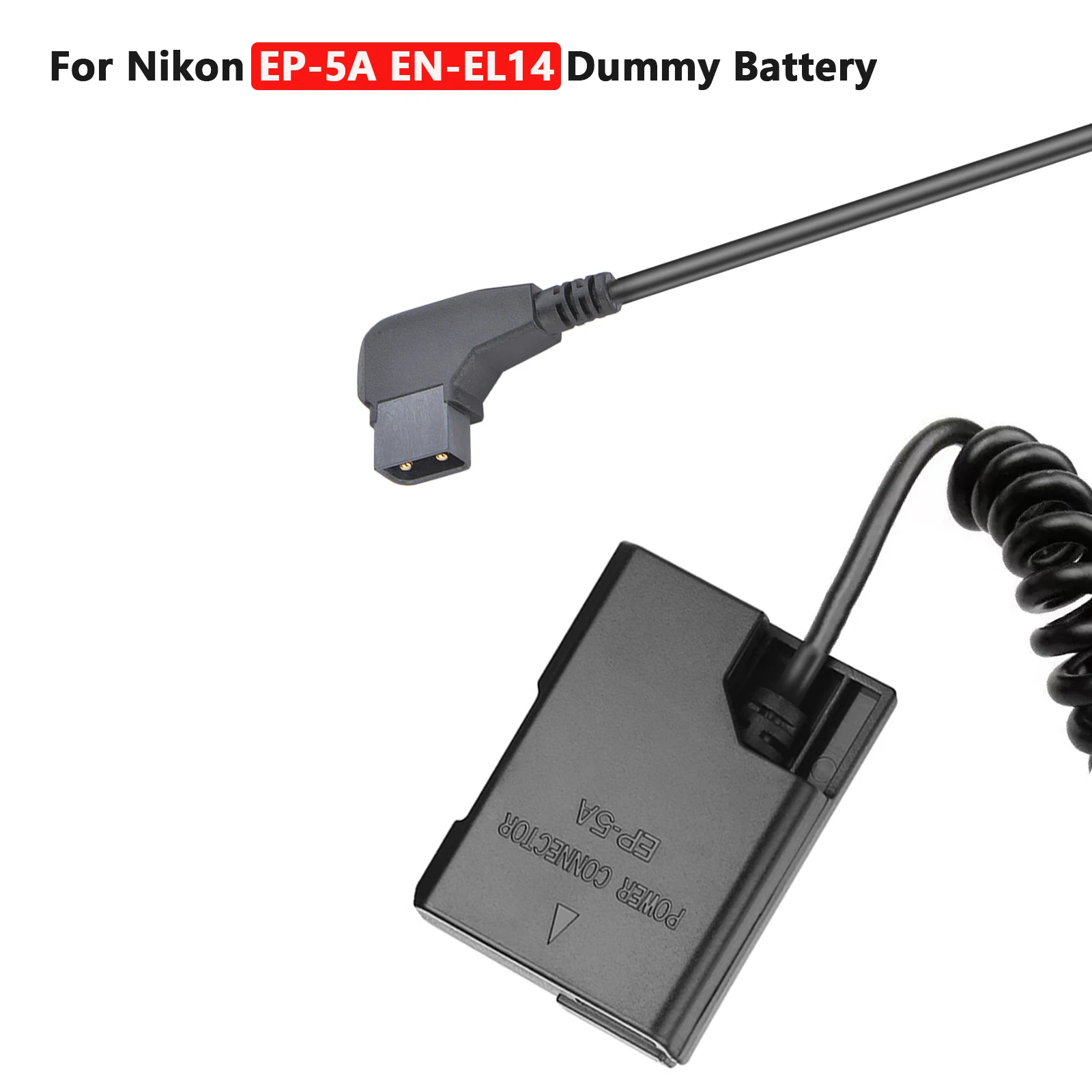 Cavo Adattatore D-Tap A Ep-5A Dc Accoppiatore En-El14 Batteria Fittizia Per Nikon Df, D5600, D5500, D5300, D5200, D5100, D3500, D3400