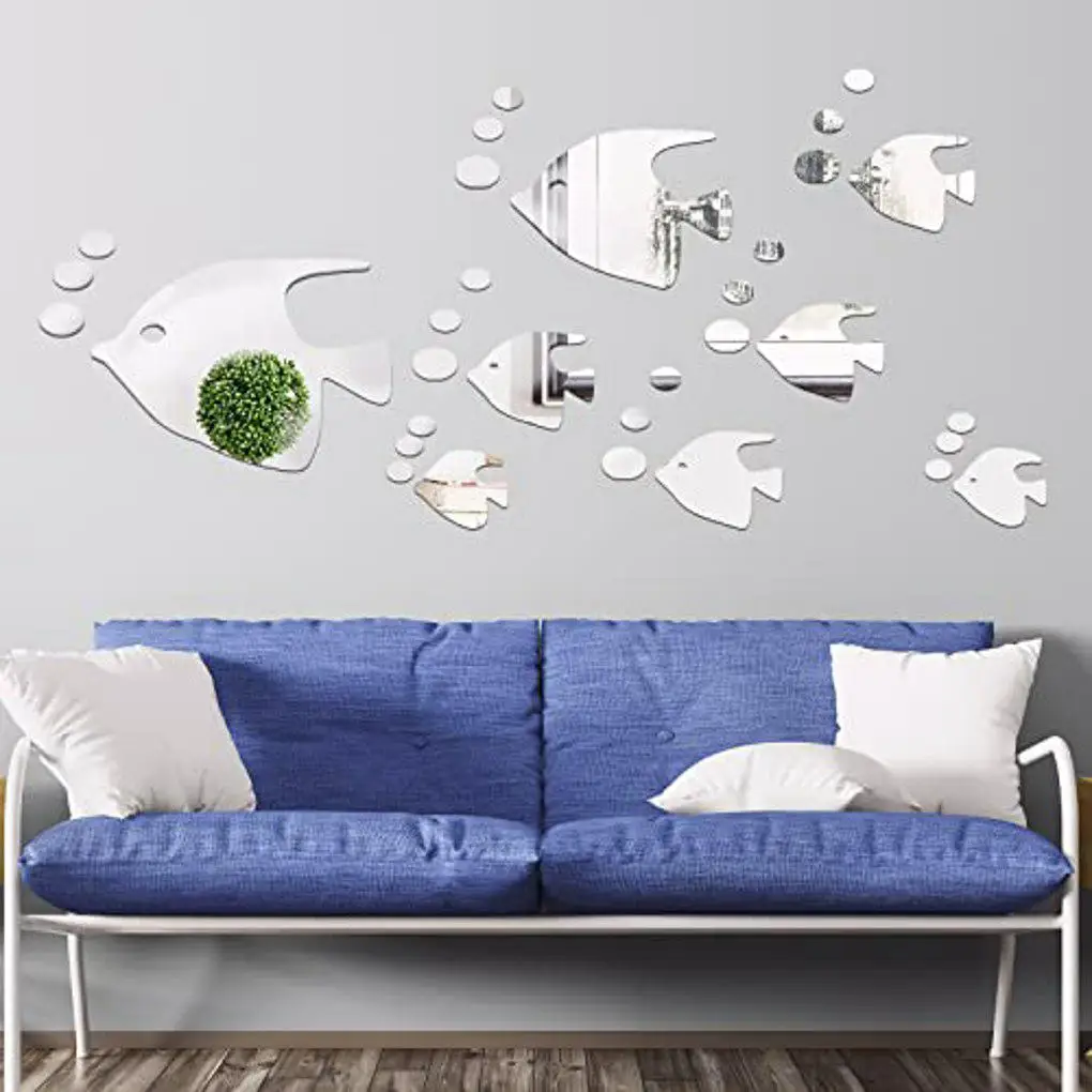 3D Mirror Stickers for Refrigerator Home Decor