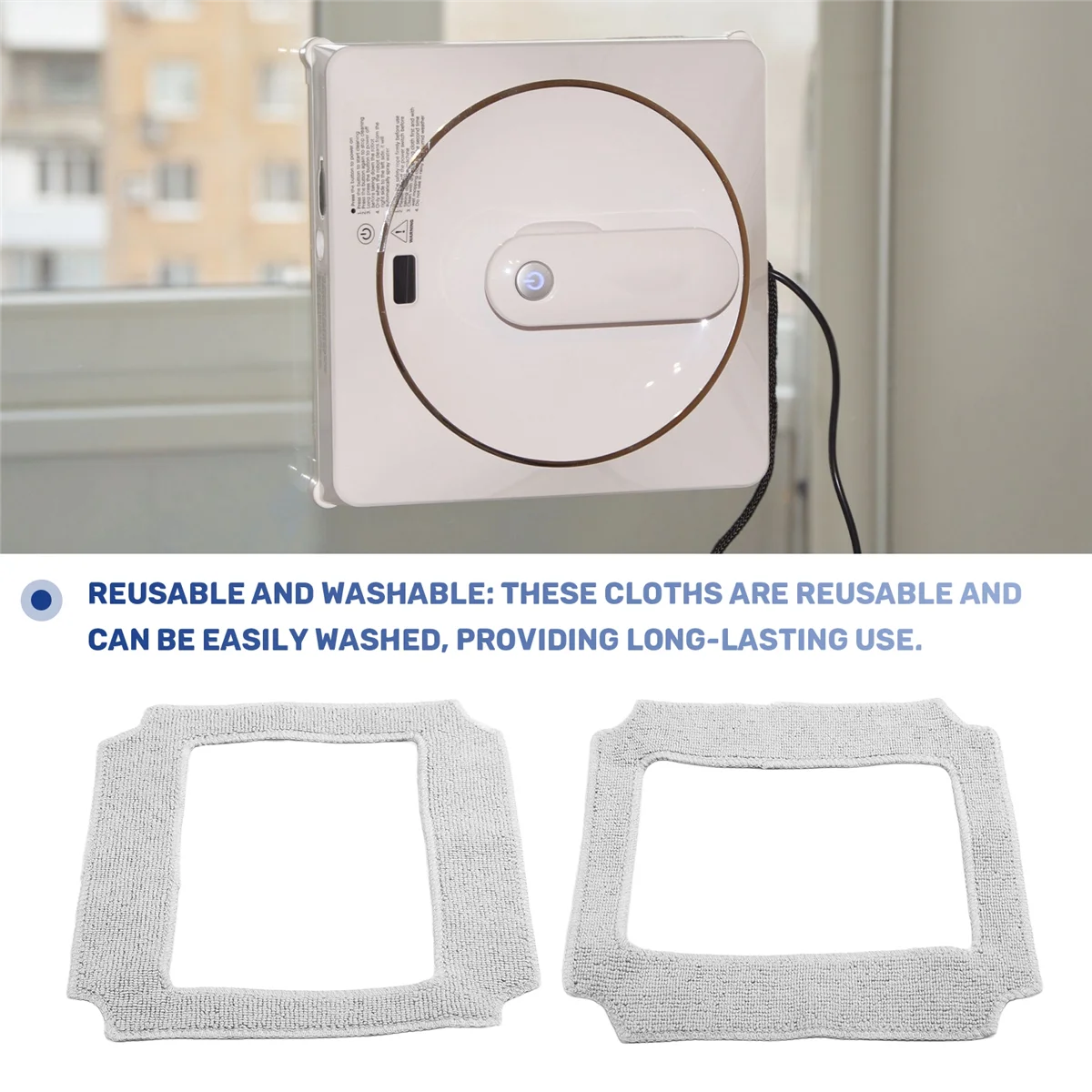 Y02A6PCS Window Cleaning Robot Mop Cloth Cleaning Rag Towel Dust Cloth for LIECTROUX YW910 window cleaning cloth