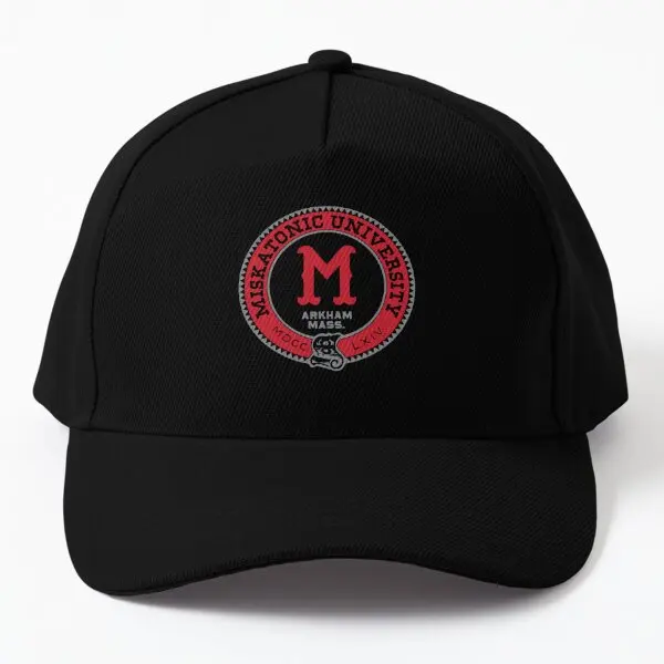 

Miskatonic University Pin Baseball Cap Hat Mens Sun Bonnet Sport Snapback Fish Solid Color Outdoor Black Summer Casquette