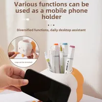 Mini Toast Pen Holder Multifunctional Storage Rack Toothbrush Holder Desktop Rack Table Home Decoration Student Gift 2