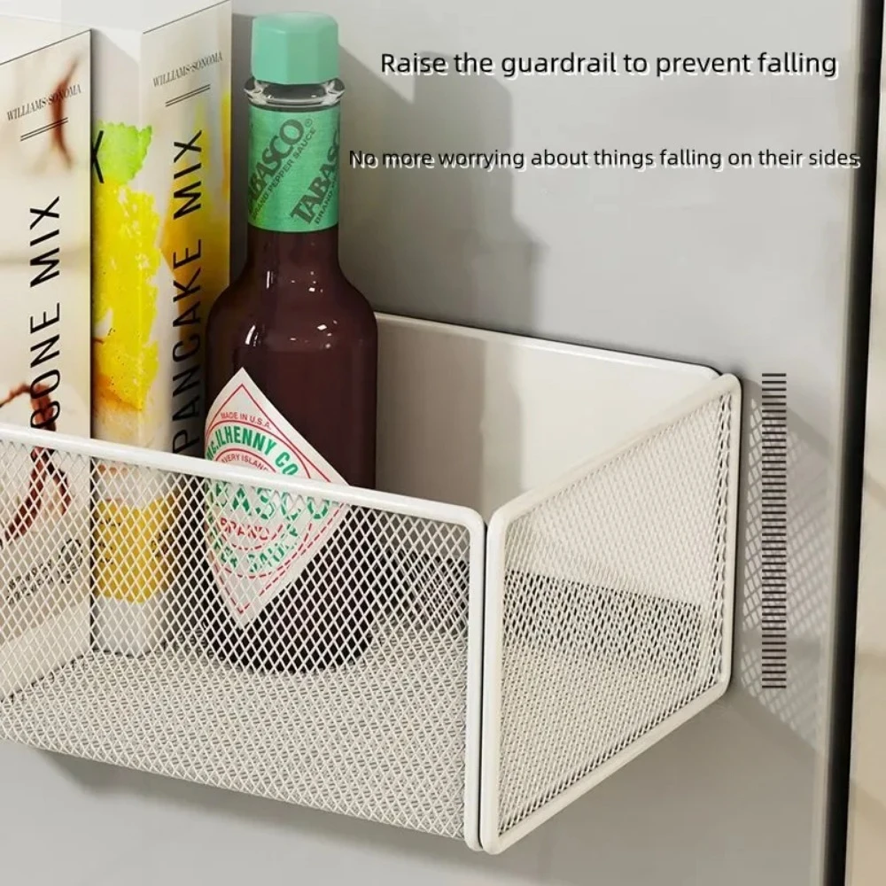 Magnetic Storage Rack Refrigerator Outer Magnet Hanging Kitchen Divine Artifact Portable No Punching Required Storage Shelves