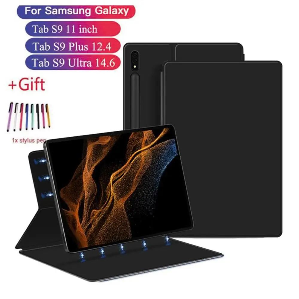 Custodia Magnetica Per Samsung Galaxy Tab S9 11 Plus 12.4 "Tablet Smart Cover Per Galaxy Tab S9 Ultra 14.6" 2023 Con Portamatite
