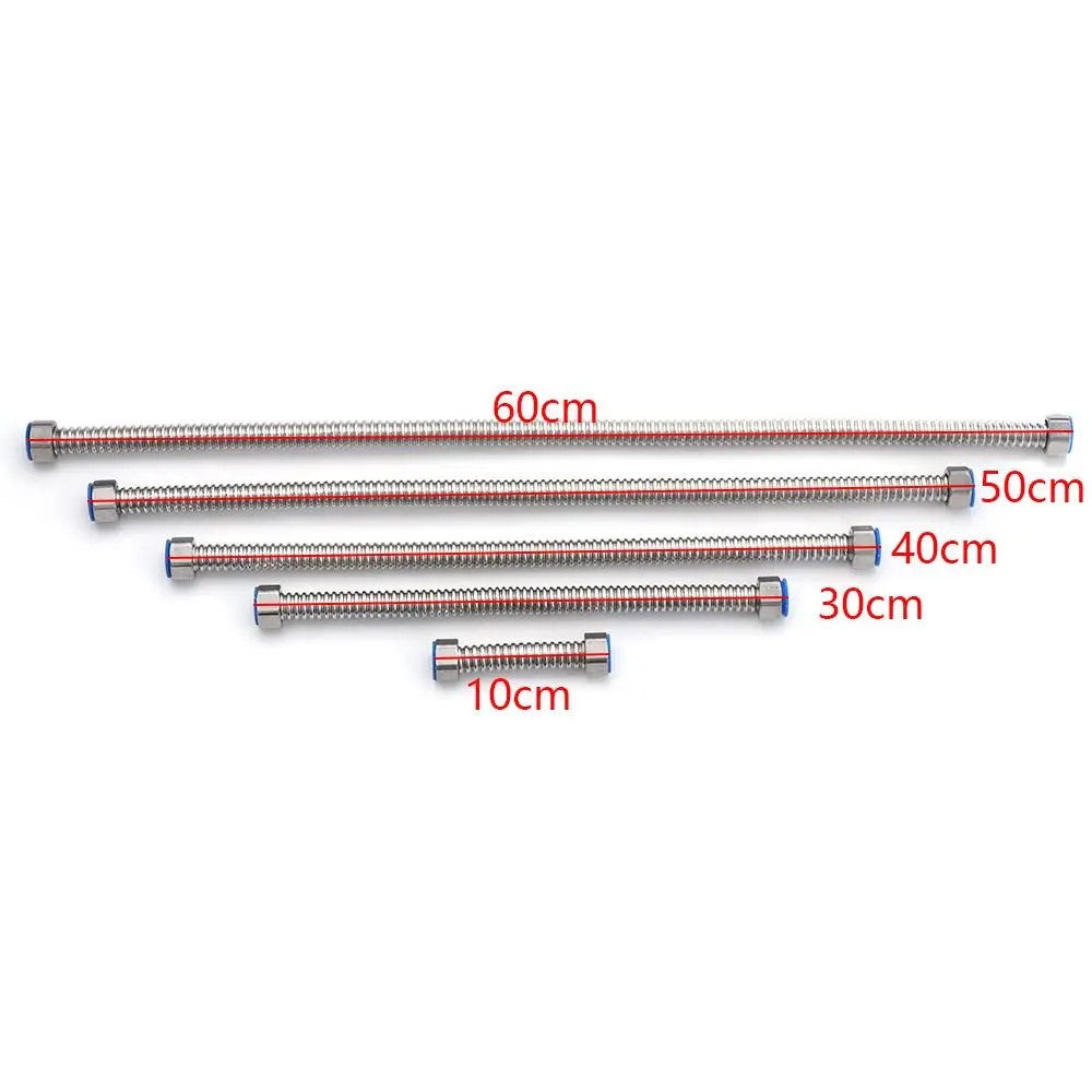 Plumbing Supply Hose 10/30/40/50/60cm Bathroom Faucet Toilet Hose Stainless Steel Corrugated Pipe