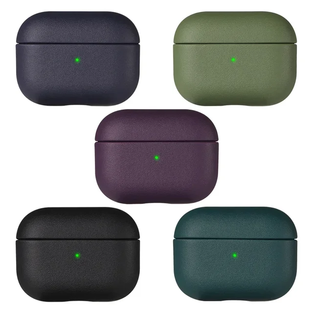 Leather grain Case For AirpPods Pro 2 For Airpods Pro 3 Case Airpods 4 3 Apple Bluetooth Earphone Accessories Protect Machine