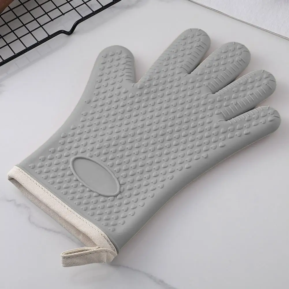 1 Pc Baking Glove Ultra-thick Heat-Resistant Non-slip Anti-scald Silicone High-Temperature Resistant Oven Baking Mitt Kitchen