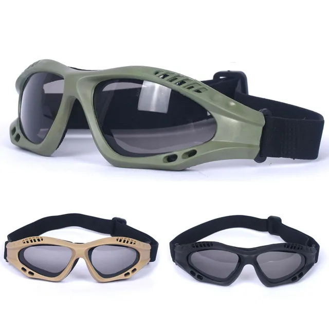 Nouvelles lunettes de moto lunettes de cyclisme élastiques CS lunettes de sécurité tactiques coupe-vent Anti-poussière lunettes de sport de plein air 1