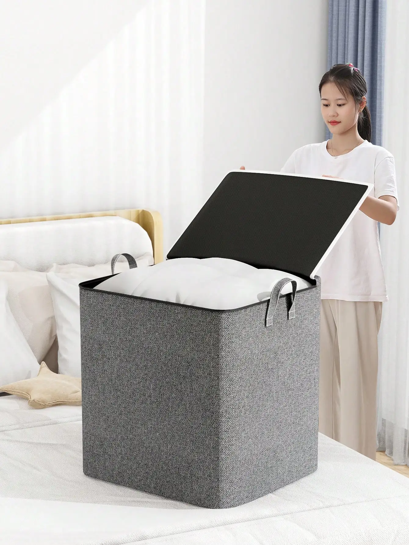 Large capacity clothing storage bag organizers used to store daily supplies collapsible three-dimensional storage bag dust bag 2