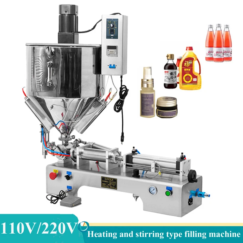 

Electric Small Pedal Filling Machine Quantitative Single Head Paste Heating And Stirring Type Honey Jam Filling Machine