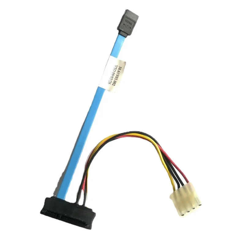 Right Angled 90 Degree ITX Hard Drive Data Power Supply Integrated Cable IDE 4Pin SATA to  22Pin(7+15Pin)