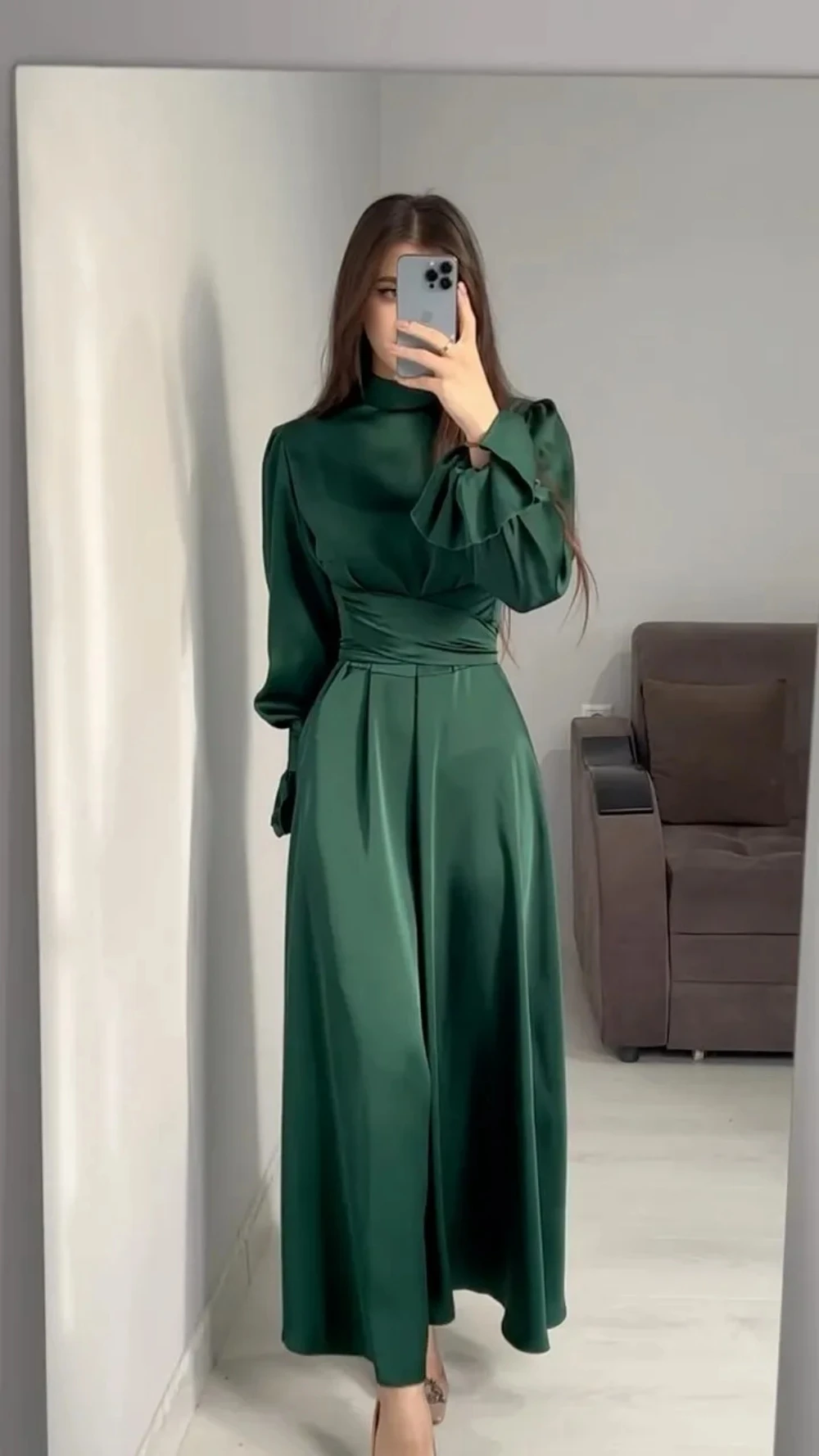 

Ruffled Bandage Elegant Maxi Dress For Women Patchwork Slim Lace-Up Solid Vintage Evening Partywear Ladies Long Dress 2024