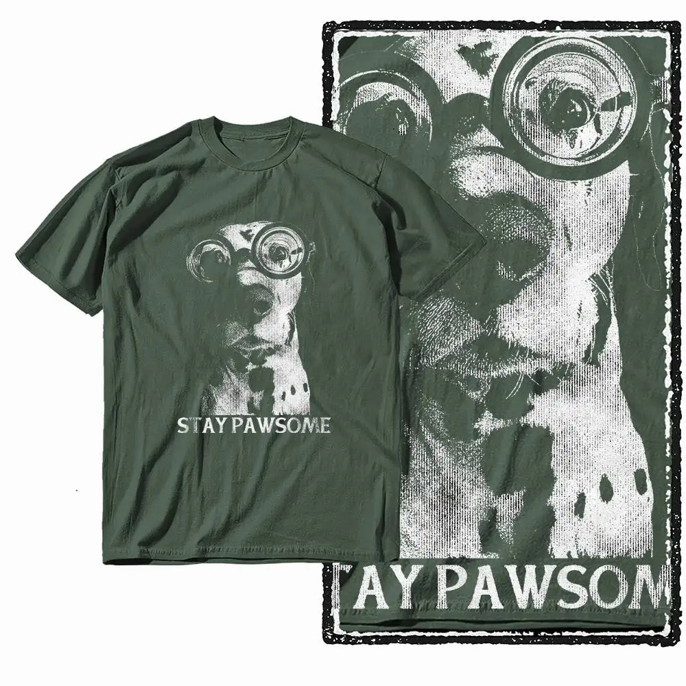 G25 Army Green Cotton Streetwear COOLMIND Graphic Herren T-Shirt | Große Größe Cooles Vintage O-Ausschnitt Herren T-Shirt – Detail 4