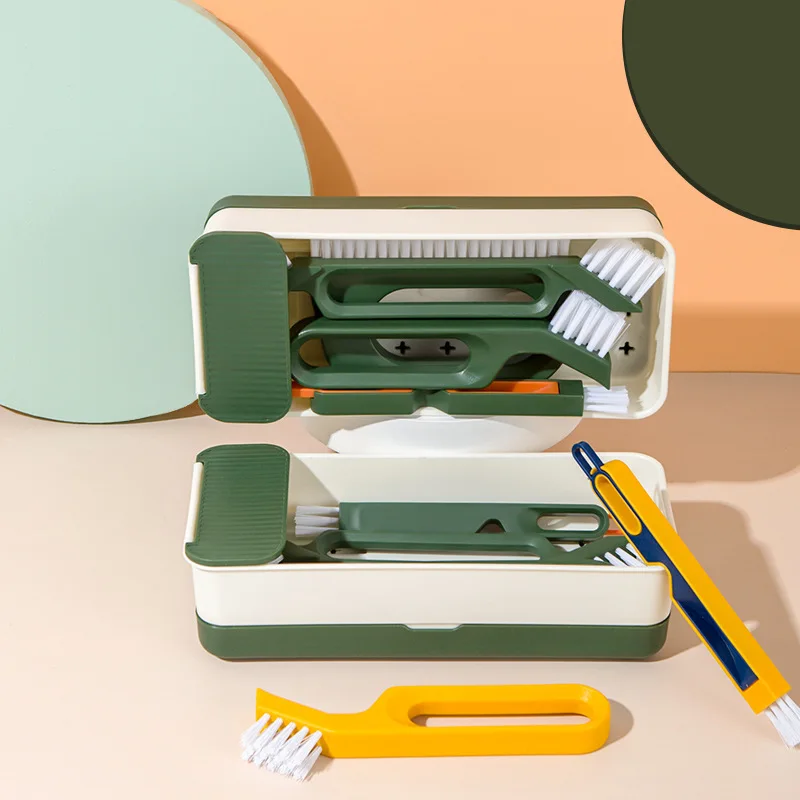 

Multifunctional Gap Brush Set Tile Floor Brush Household Stove Brush Wall Corner Window Groove Cleaning Brush Hard Hair