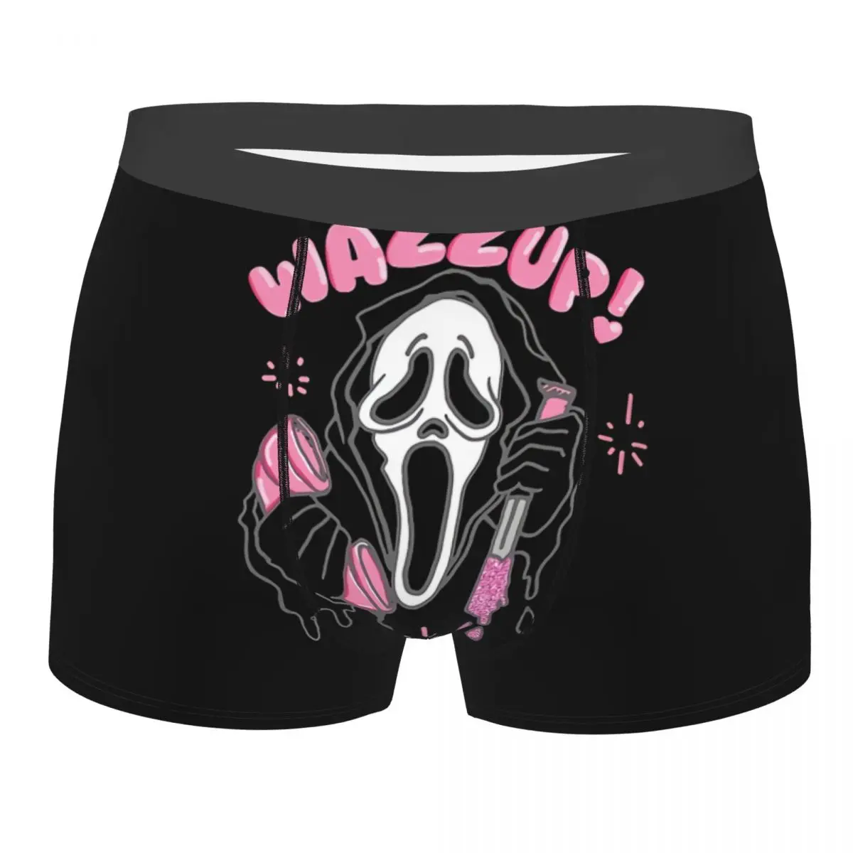 

Scream Movie Wazzup Underpants Homme Panties Man Underwear Ventilate Shorts Boxer Briefs