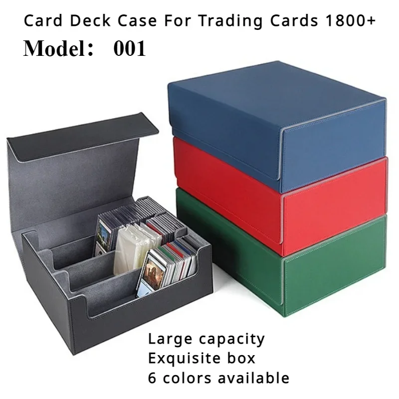 Storage Box For 1800/600/100+ Trading Cards PU Leather Commander Deck Case Magnetic Closure Holder For Magic Game Card_voghion.com