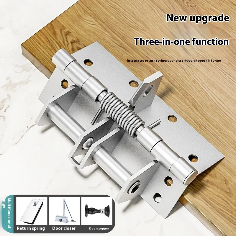 5 Inch er Device Spring Invisible Hinge 90 Degree Automatic Door Closer Multi-function Hinge