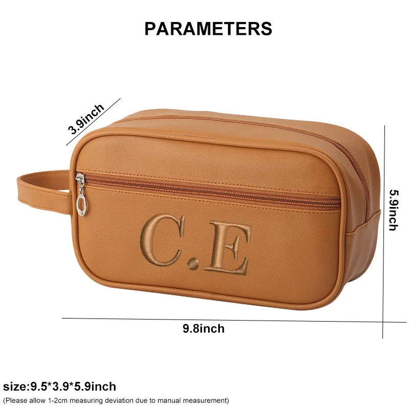Personalized Embroidery Men's and women's handbags multi-functional waterproof makeup bag towel toothbrush storage bag 5