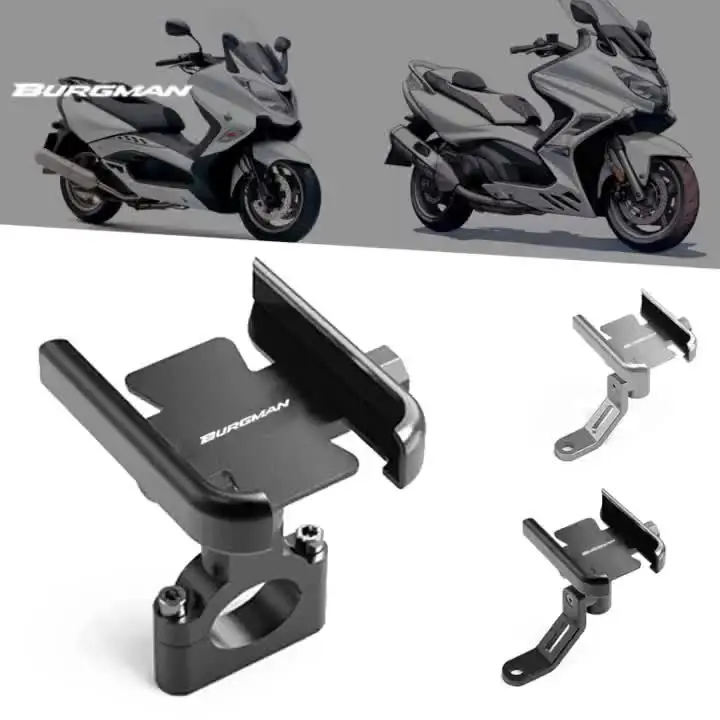 Voor SUZUKI Burgman 200 AN250 AN400 Motorfiets Lat Stuur Balans Hendel Cross Bar GPS Telefoon Houder (Kleur : ZWART, Maat : 1