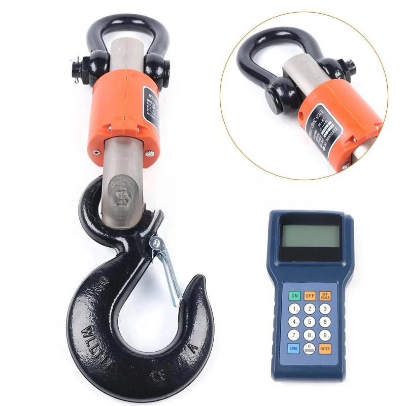 

10T Wireless Digital Electronic Hanging Crane Scale Remote Control Handheld Tool W Handheld Meter
