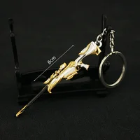 Valorant Weapon Forsaken Gold Operator Keychain 8cm Alloy Metal Game Peripheral Samurai Sword Weapon Model Gifts Toys for Boys 2