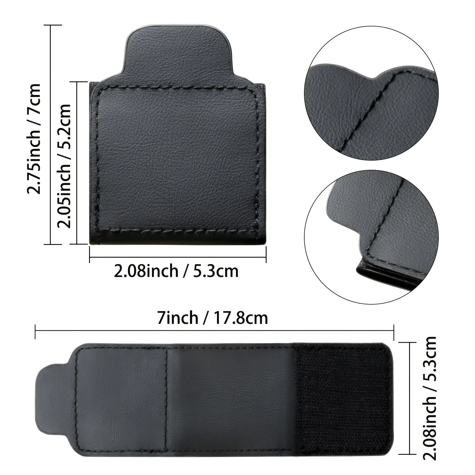 PU Leather Car Seat Belt Adjuster and Limiter Clip