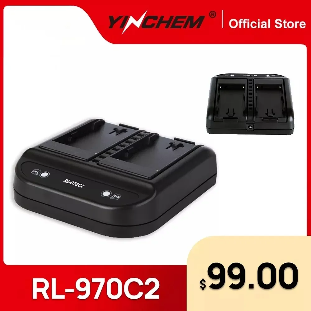

YinChem RL-970C2 Portable 970 Dual-Channel Battery Charger Fast Charging for Sony NP-F970/770/550 YC-F971 RL-F770/970