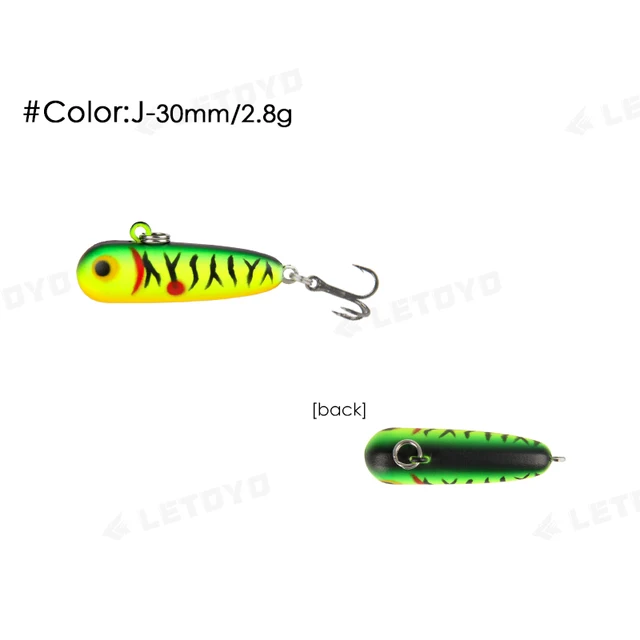 LETOYO 2.3g/2.8g 30mm Mini Sinking Pencil Lure With Tungsten Beads Micro Fishing Bait For Trout Salmon Freshwater Stream Wobbler J 2.8g
