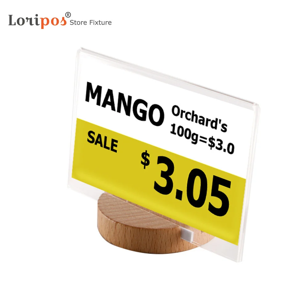 55x90mm Desk Counter Top Mini Sign Display L Shape Ticket Holders