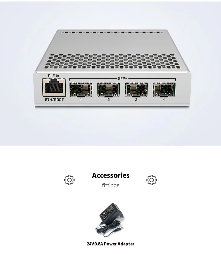 CRS305-1G-4S+IN SFP+ 10Gbps Five-Port Smart Managed Switch Dual System RouterOS