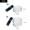 Wholesale Custom Empty Lip Scrub Box With Logo Lip Butter Acrylic 10/20ML Jars For Lip Balm,Makeup,Eye Shadow, Rhinestone 3