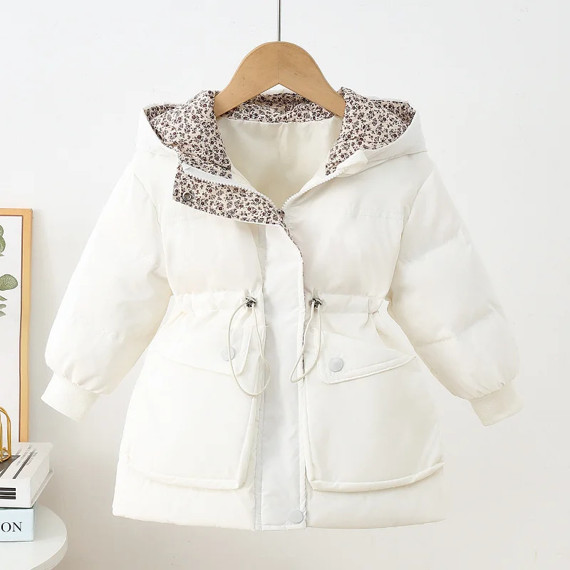 

Girls Down Coat Jacket Cotton Windbreak 2023 Cool Warm Plus Thicken Snowsuit Teenagers Winter Children's Clothing