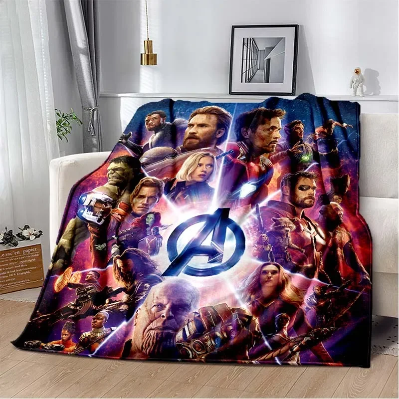 thumbnail image 1 of Manta de felpa suave de Marvel The Avengers, manta de franela para sala de estar, dormitorio, cama, sofá, funda de picnic, 1 of 5