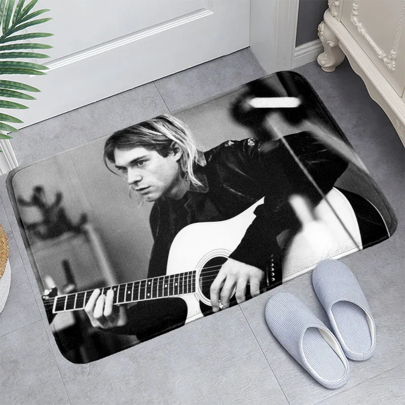 

New Arrival Doormat Kurt Cobain Home Mat Machine Made Anti Slip Carpet Living Room/Hallway Bath Mat For Kids Gift