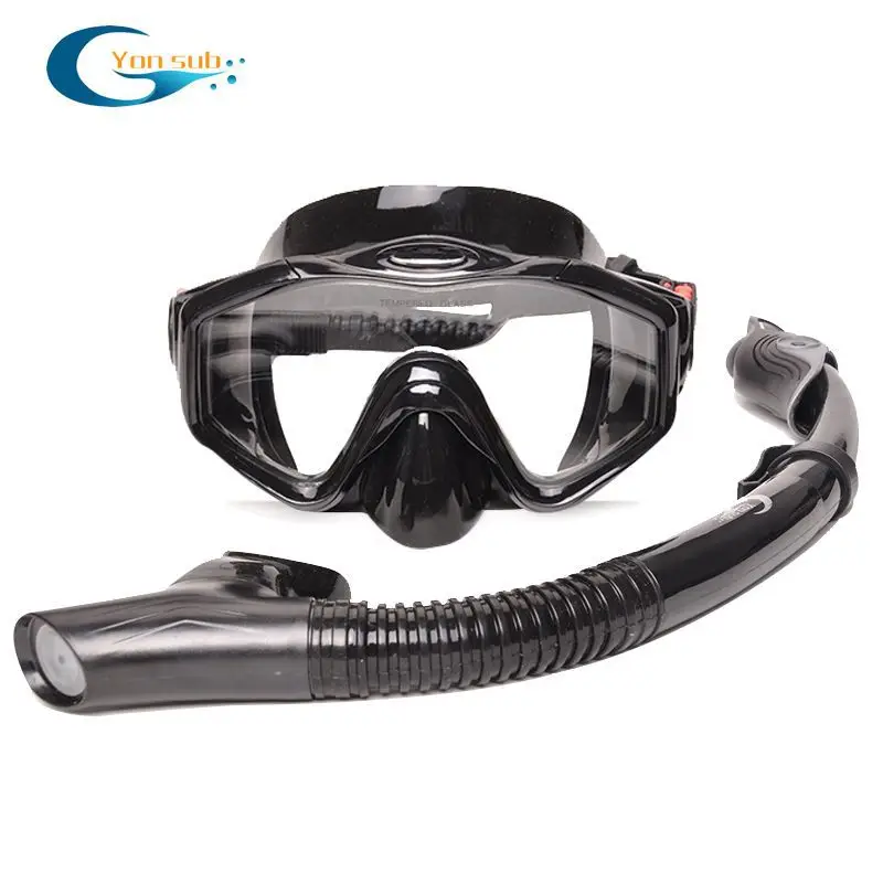 Underwater Scuba Diving Masks Snorkeling Breath Tube Set for Adult Silicone Anti-Fog Goggles Glasses Swimming Pool Equipment