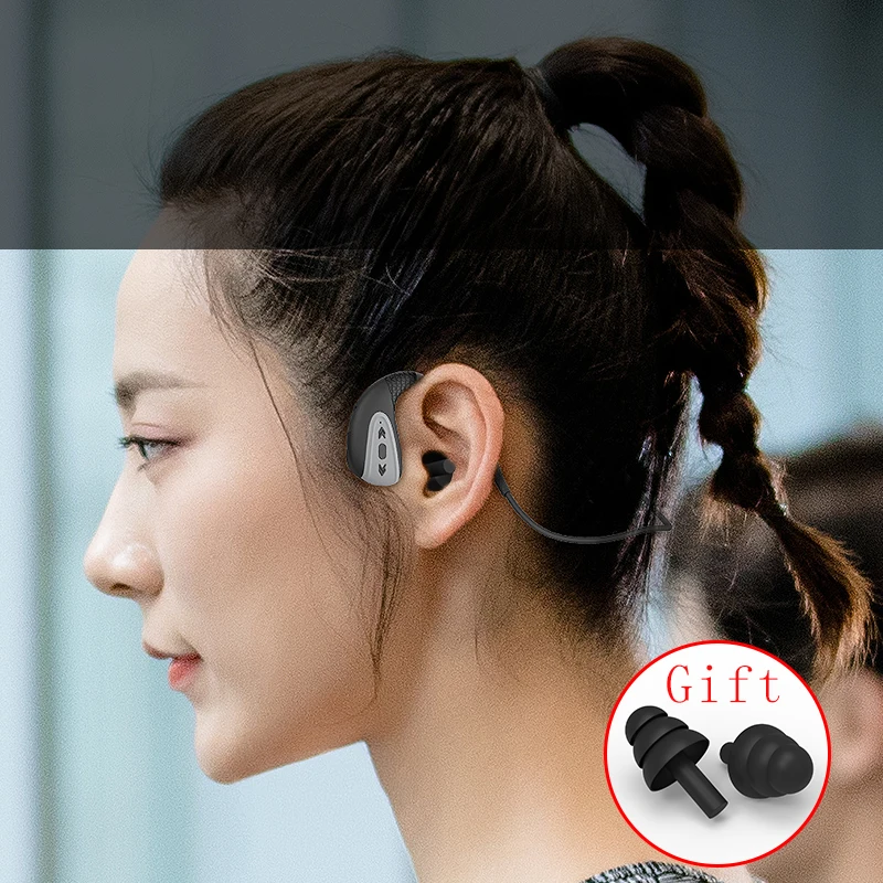 Q1 Bone Conduction Headphone Built-in Memory 8G IPX8 Waterproof MP3 Music Player Swimming Diving Earphone 15 Days Standby