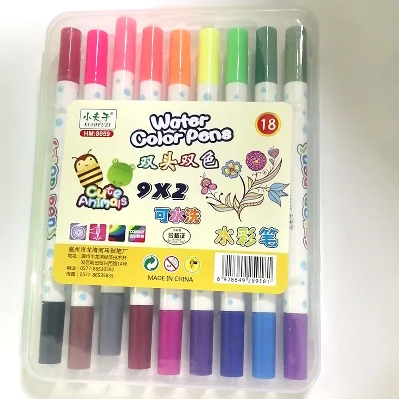 

12/18/24Colors/box Washable Watercolor Pens Marker Painting Drawing Double Watercolor Pens Color Art School Supplies