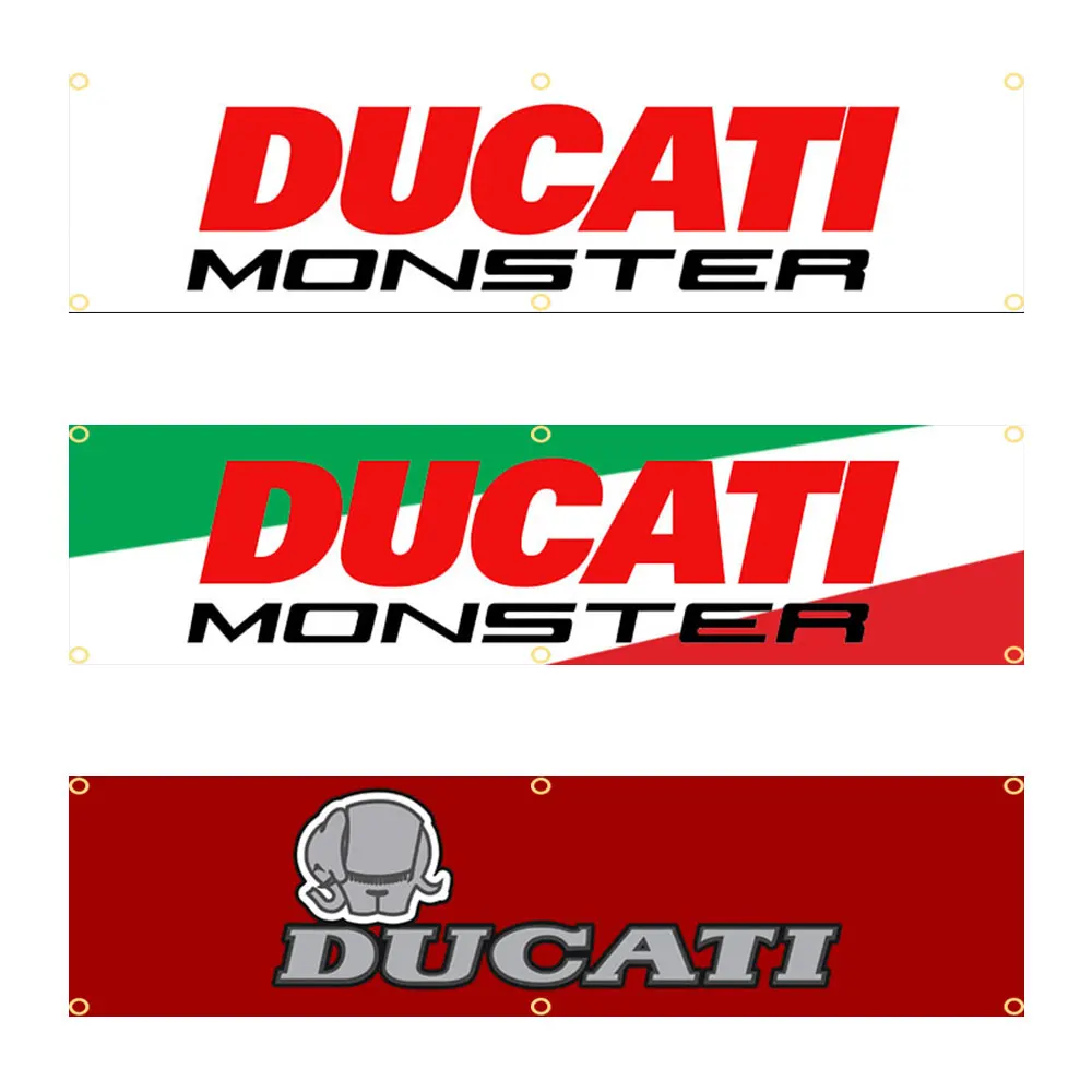 60x240 см, баннер для мотоцикла DUCATIS, гобелен из полиэстера, печатный флаг для гаража или улицы для украшения