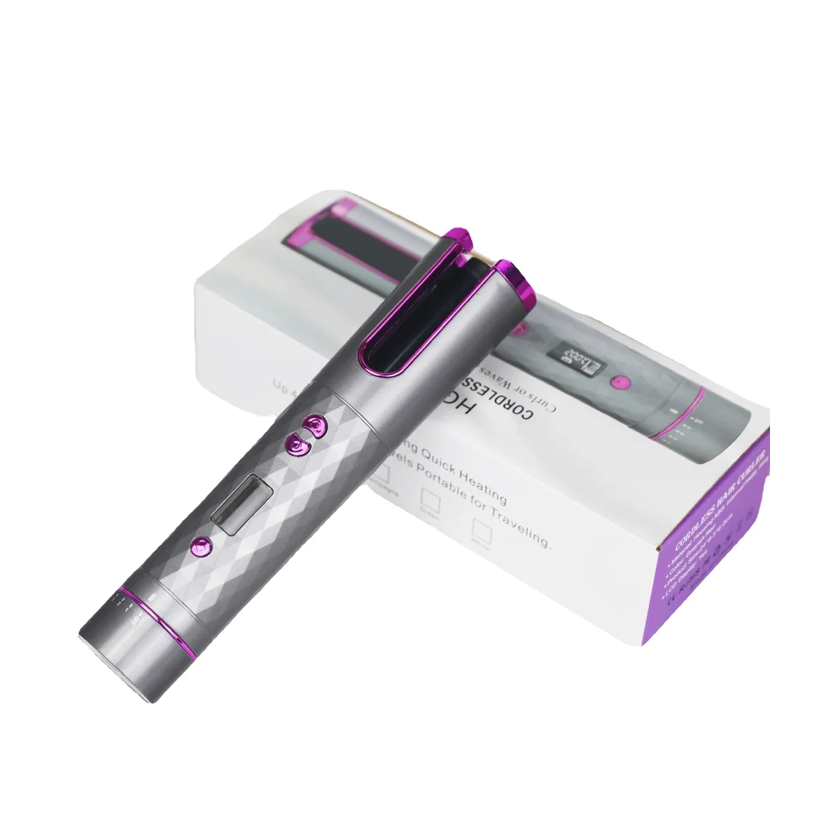 

Щипцы для завивки волос, Беспроводная Автоматическая плойка с ЖК-дисплеем, с зарядкой от USB