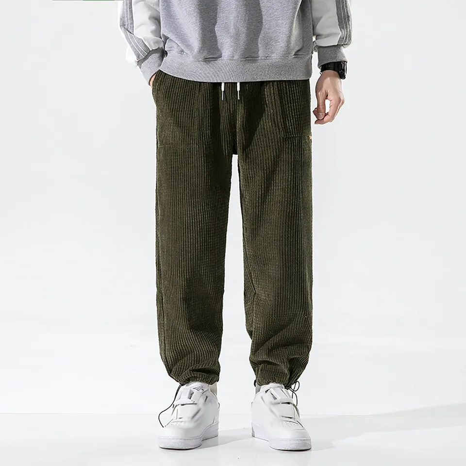 Men's Baggy Corduroy Casual Sport Sweatpants
