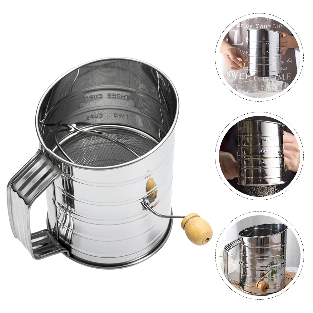 

Handheld Flour Sifter Cup-type Sugar Sifter for Home Bakery Kitchen Flour Sifter Sieve