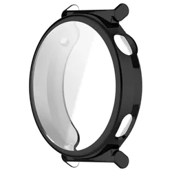 Premium TPU Protective Full Case with Screen Protector for Huawei Watch GT5 - All-Around Bumper Shield (Plating Black)