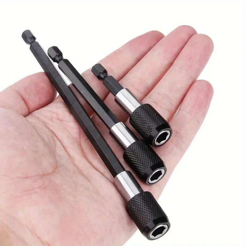 1/3pcs Magnetic Drill Bit Extension Set Quick Release & Universal Impact Electric Motor Drill Bit Holder Durable Tool