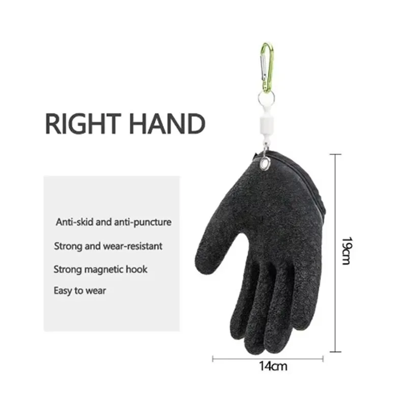 Fishing Gloves 1pc Left Or Right Professional Catch Fish Latex Hunting Antiskid Protect Hand Puncture Scrapes Fisherman fishing gloves