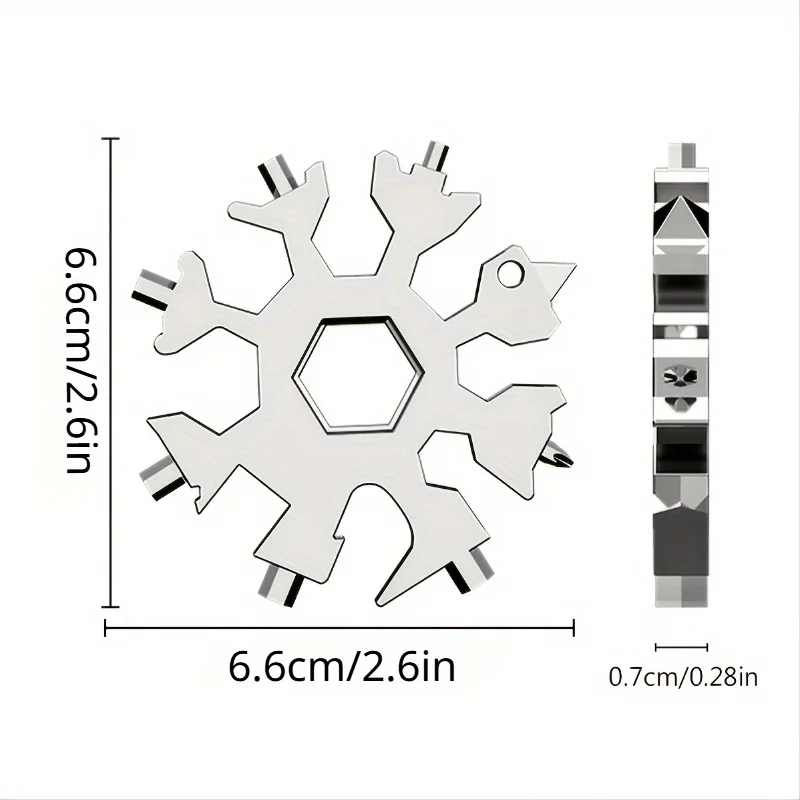 2pcs The Ultimate Hexagonal Snow Wrench: Multifunctional & Stainless Steel!