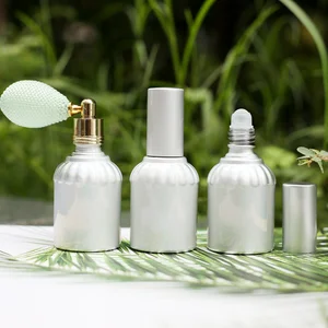 13ML Perfume Bottle Silver Glass Airbag Sprayer Roll-on Bottle Roller Essential Oil Container Travel Portable Perfume Atomizer