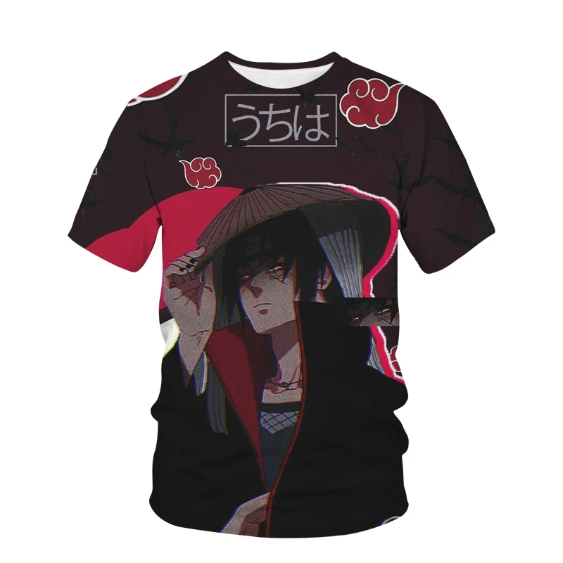 

New fashion Naruto series men's 3D printing summer short-sleeved loose trendy short-sleeved T-shirt