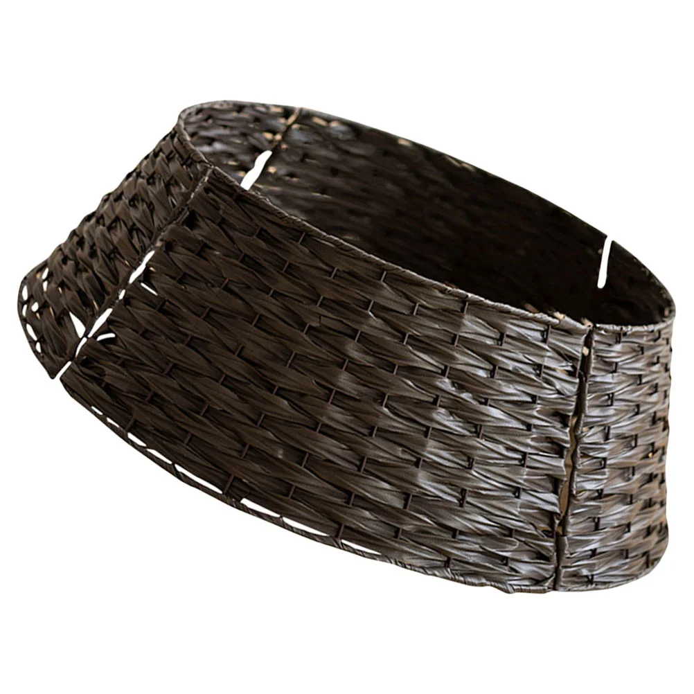 

Christmas Tree Collar Skirt Rattan Wicker Xmas Tree Collar Basket Ring Base Stand Cover Tree Ring Decoration