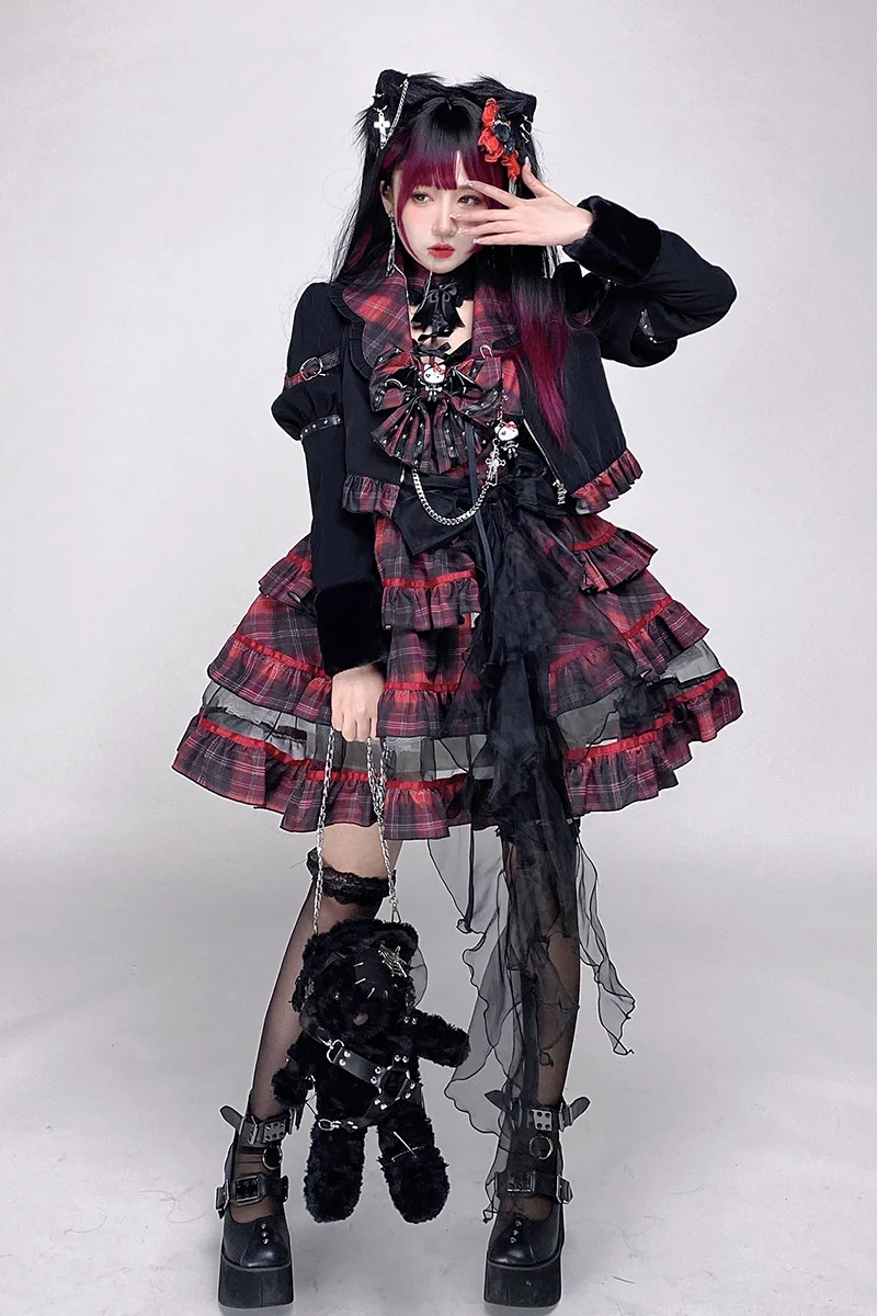 Japanese Gothic Punk Lolita Dresses Lolita Dress Lolita Suspender Dress Lolita Cosplay Costumes Suspender Dress Lolita Skirt Lolita Blouses
