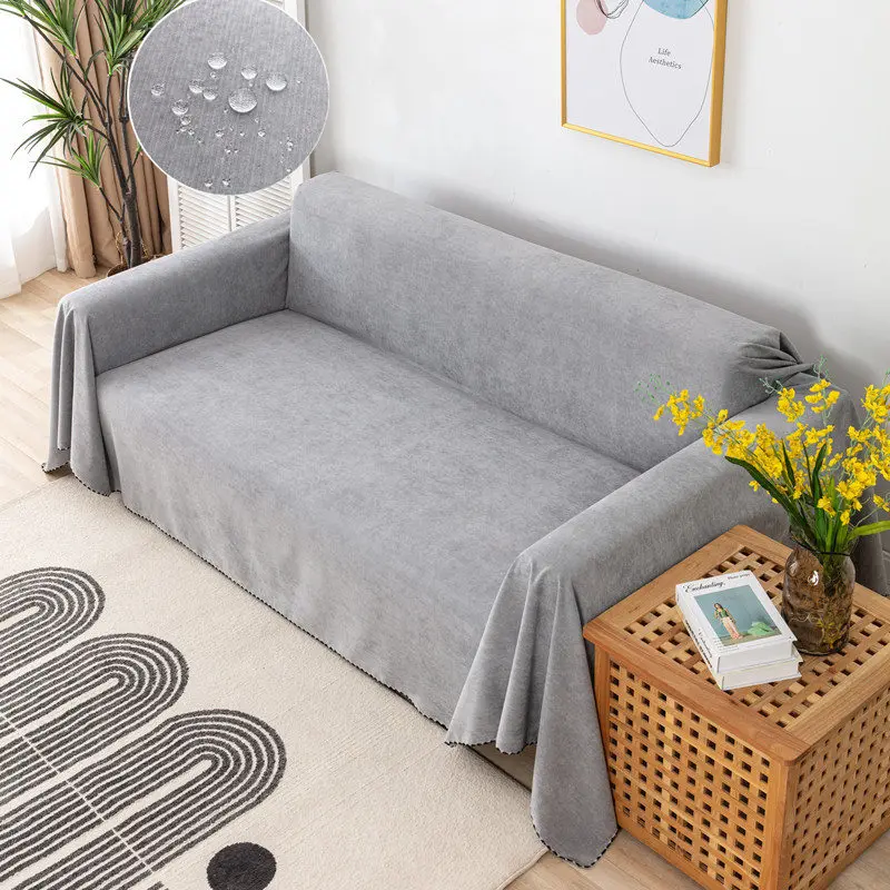 

Funda Sofa 3 Plazas Nordic Waterproof Sofa Seat Covers For Living Room Armchairs Sofa Cat Protector Universal Solid Couch Towel