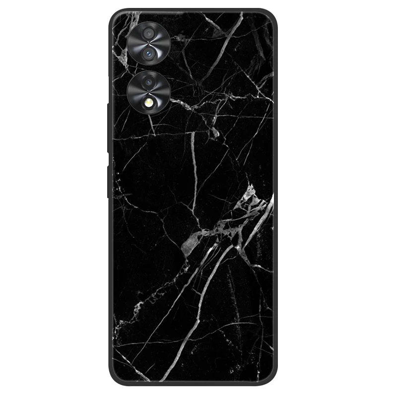 Elegant Marble Soft Matte Silicone Phone Case - Full Coverage Design, 6.78''